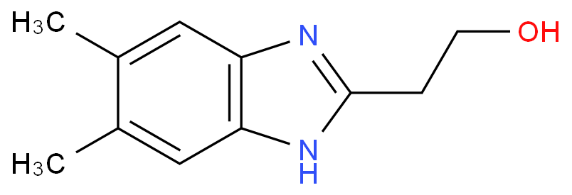 -5,6-二甲基-1H-苯并咪唑-2-乙醇分子式、