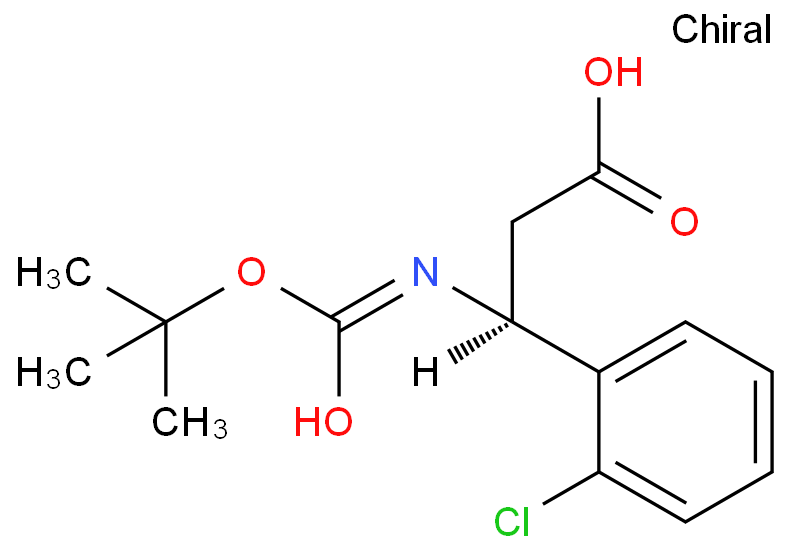 BOC-(S)-3-氨基-3-(2-氯苯基)-丙酸 CAS号:500770-73-0科研及生产专用 高校及研究所支持货到付款