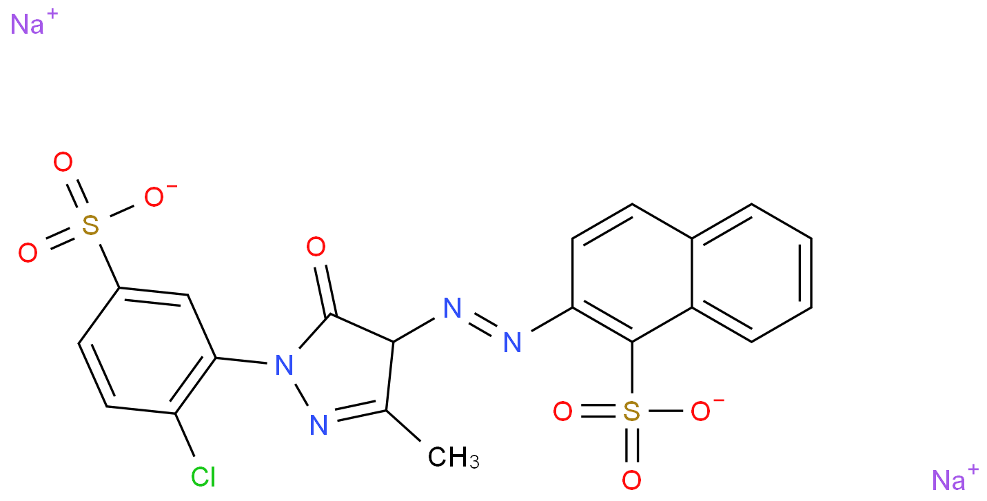 disodium;2-[[1-(2-chloro-5-sulfonatophenyl)-3-methyl-5-oxo-4H-pyrazol-4-yl]diazenyl]naphthalene-1-sulfonate