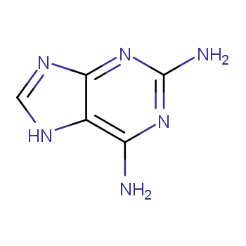 2,6-二氨基嘌呤化学结构式