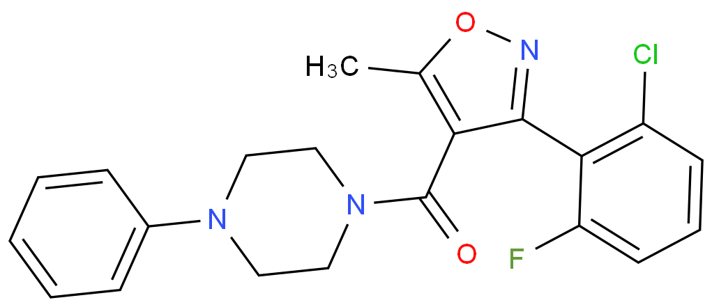Methanone, [3-(2-chloro-6-fluorophenyl)-5-methyl-4-isoxazolyl](4-phenyl-1-piperazinyl)-