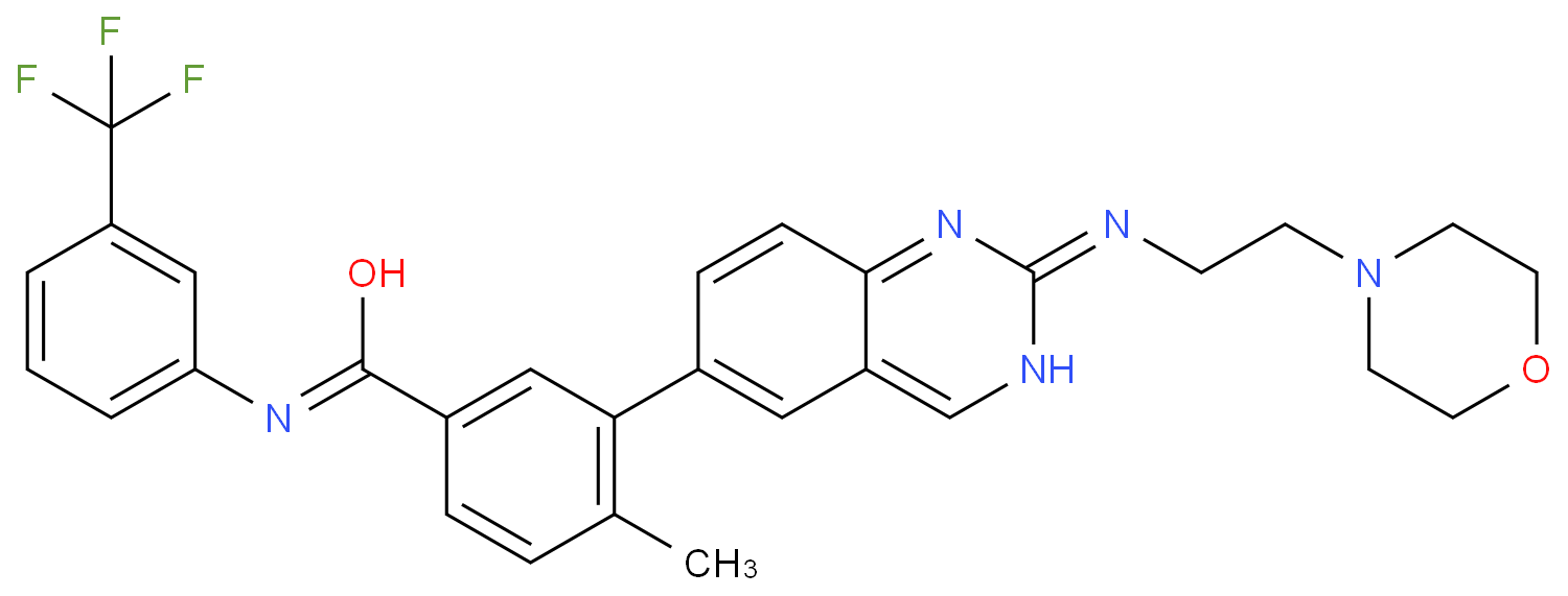 4-methyl-3-[2-(2-morpholin-4-ylethylamino)quinazolin-6-yl]-N-[3-(trifluoromethyl)phenyl]benzamide