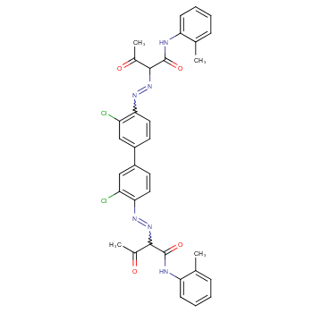 2-[[2-chloro-4-[3-chloro-4-[[1-(2-methylanilino)-1,3-dioxobutan-2-yl]diazenyl]phenyl]phenyl]diazenyl]-N-(2-methylphenyl)-3-oxobutanamide