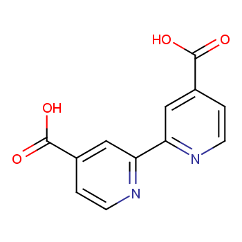 2,2'-联吡啶-4,4'-二甲酸化学结构式