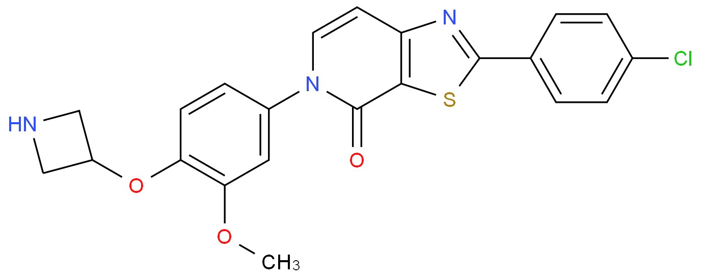 5-[4-(azetidin-3-yloxy)-3-methoxyphenyl]-2-(4-chlorophenyl)-[1,3]thiazolo[5,4-c]pyridin-4-one