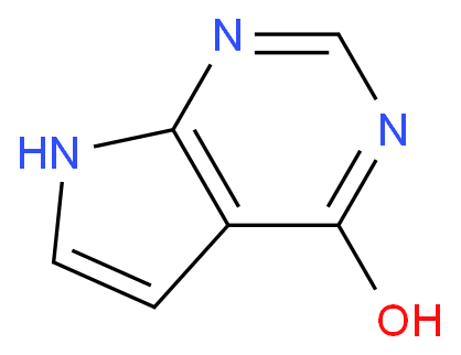 4-羟基吡咯并[2,3-d]嘧啶化学结构式