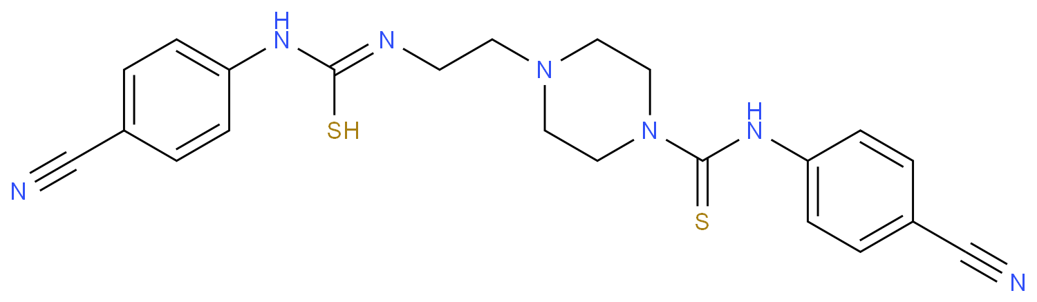 4-(((4-(2-((((4-NITRILOPHENYL)AMINO)THIOXOMETHYL)AMINO)ETHYL)PIPERAZINYL)THIOXOMETHYL)AMINO)BENZENECARBONITRILE