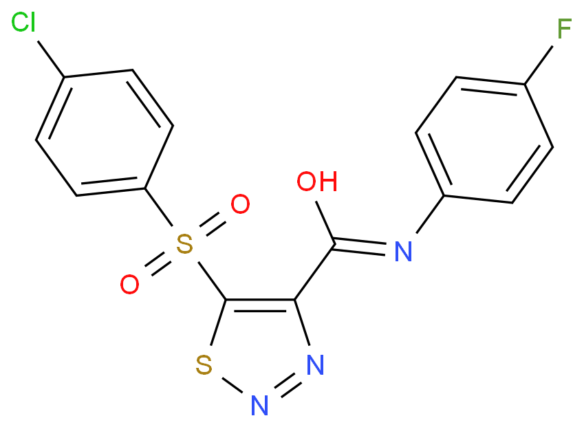 5 4 Chlorophenylsulfonyl N 4 Fluorophenyl 123 Thiadiazole 4 Carboxamide 338791 91 6 Wiki 