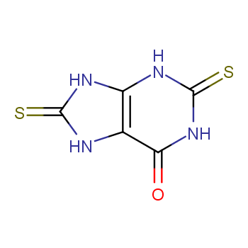 2,8-DIMERCAPTO-6-HYDROXYPURINE