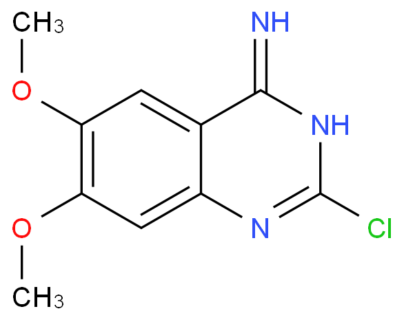 2-氯-4-氨基-6,7-二甲氧基喹唑啉化学结构式