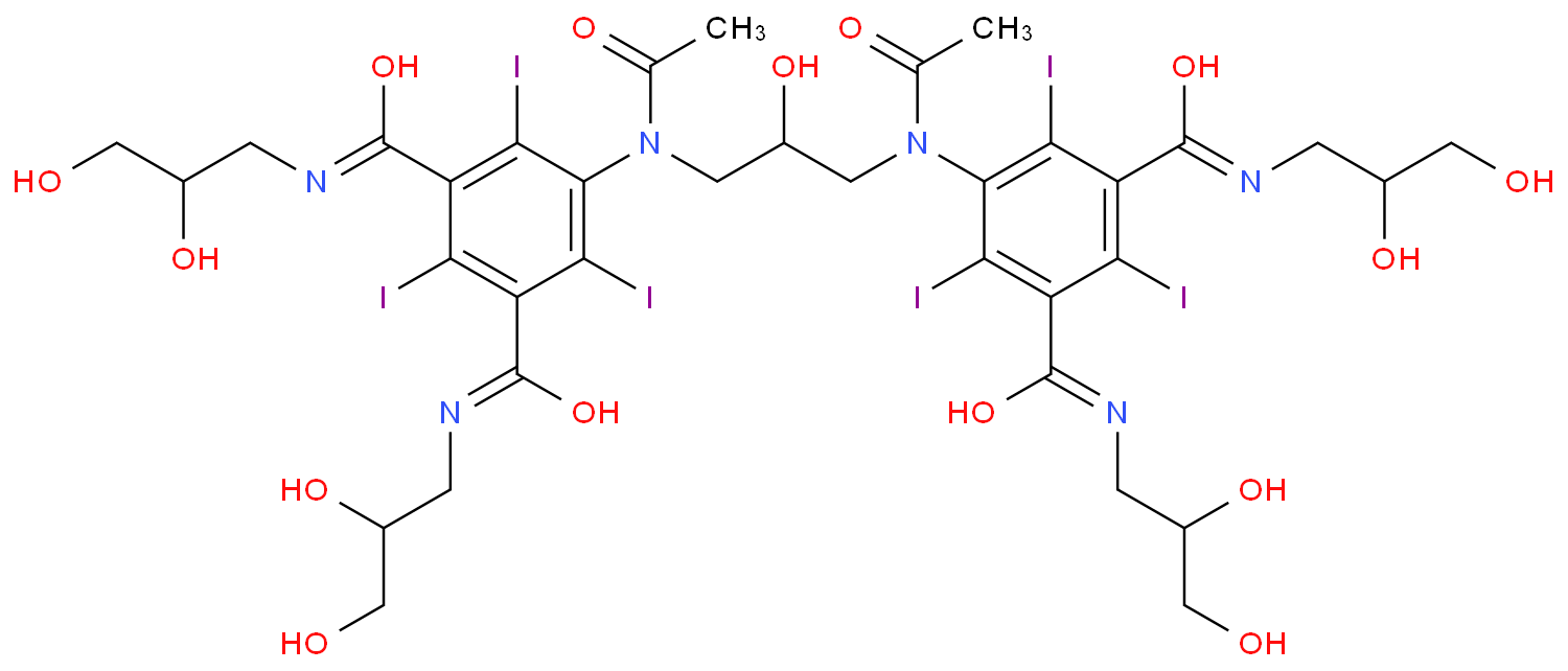 5-[acetyl-[3-[N-acetyl-3,5-bis(2,3-dihydroxypropylcarbamoyl)-2,4,6-triiodoanilino]-2-hydroxypropyl]amino]-1-N,3-N-bis(2,3-dihydroxypropyl)-2,4,6-triiodobenzene-1,3-dicarboxamide