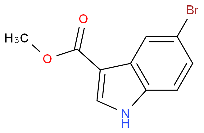 5-溴吲哚-3-羧酸甲酯化学结构式