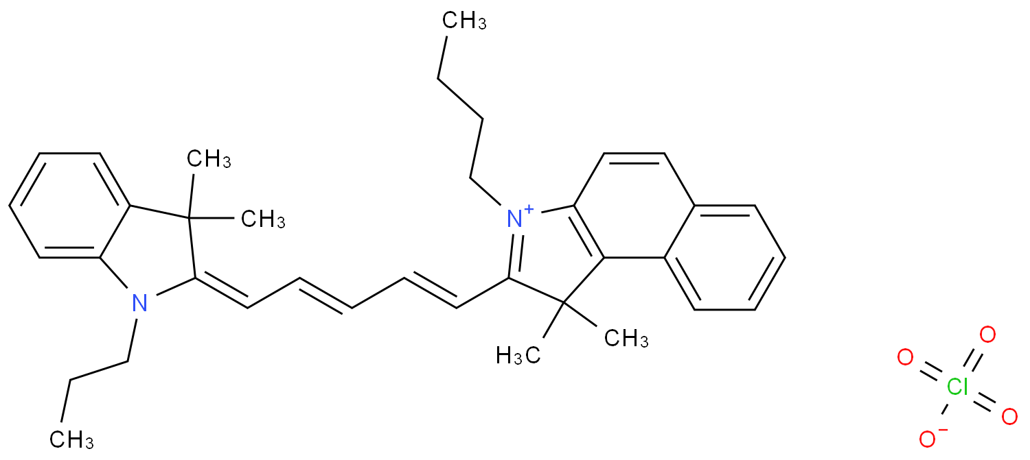 3-Butyl-2-[5-(1-butyl-3,3-dimethylindol-2(3H)-ylidene)pentane-1,3-dienyl]-1,1-dimethyl-1H-benzo[e]indolinium perchlorate