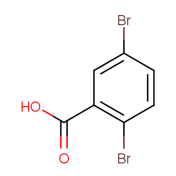 2,5-二溴苯甲酸化学结构式
