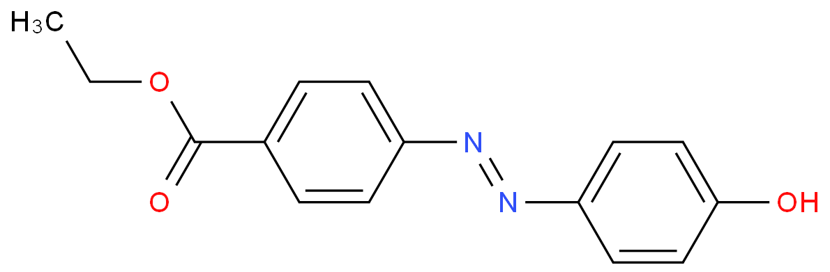 4-(4-羟基-偶氮苯)苯甲酸乙酯化学结构式