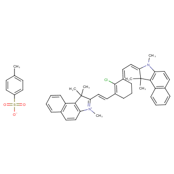 2-[2-[2-Chloro-3-[2-(1,3-dihydro-1,1,3-trimethyl-2H-benz[e]indol-2-ylidene)ethylidene]-1-cyclohexen-1-yl]ethenyl]-1,1,3-trimethyl-1H-benz[e]indolium salt with 4-methylbenzenesulfonate (1:1)  