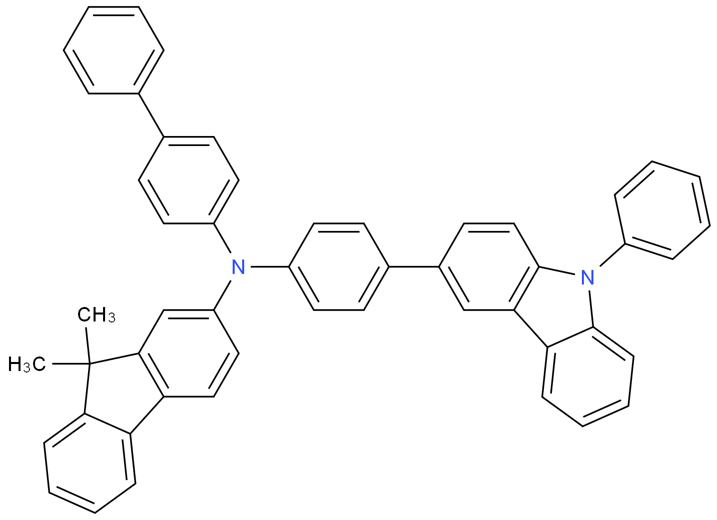 9H-Fluoren-2-aMine, N-[1,1'-biphenyl]-4-yl-9,9-diMethyl-N-[4-(9-phenyl-9H-carbazol-3-yl)phenyl]-  