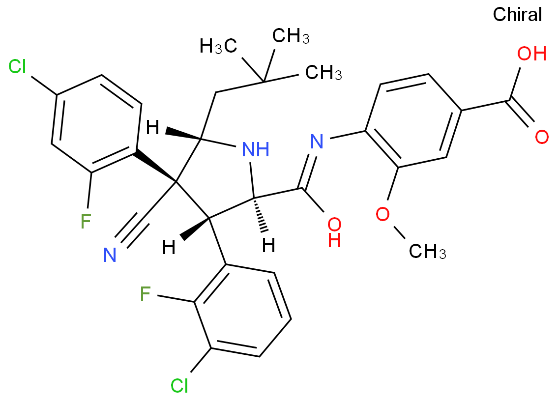 4-((2R,3S,4R,5S)-3-(3-氯-2-氟苯基)-4-(4-氯-2-氟苯基)-4-氰基-5-新戊基吡咯烷-2-甲酰胺)-3-甲氧基苯甲酸
