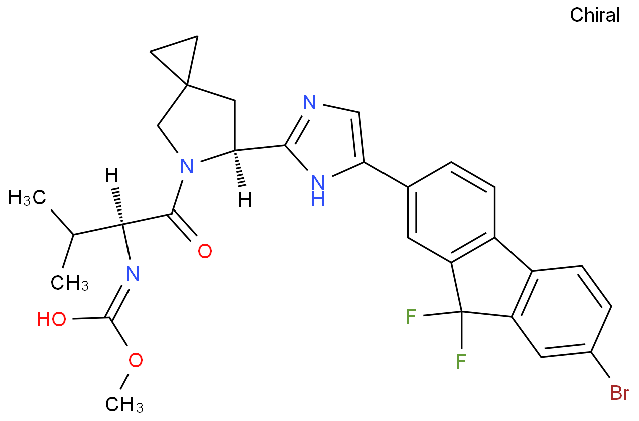 methyl (S)-1-((S)-6-(5-(7-bromo-9,9-difluoro-9H-fluoren-2-yl)-1H-imidazol-2-yl)-5-azaspiro[2.4]heptan-5-yl)-3-methyl-1-oxobutan-2-ylcarbamate  