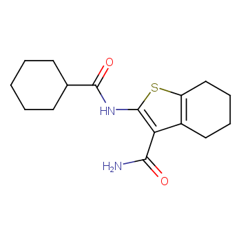 2-[(cyclohexylcarbonyl)amino]-4,5,6,7-tetrahydro-1-benzothiophene-3-carboxamide