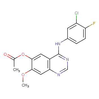 [4-(3-chloro-4-fluoroanilino)-7-methoxyquinazolin-6-yl] acetate;hydrochloride