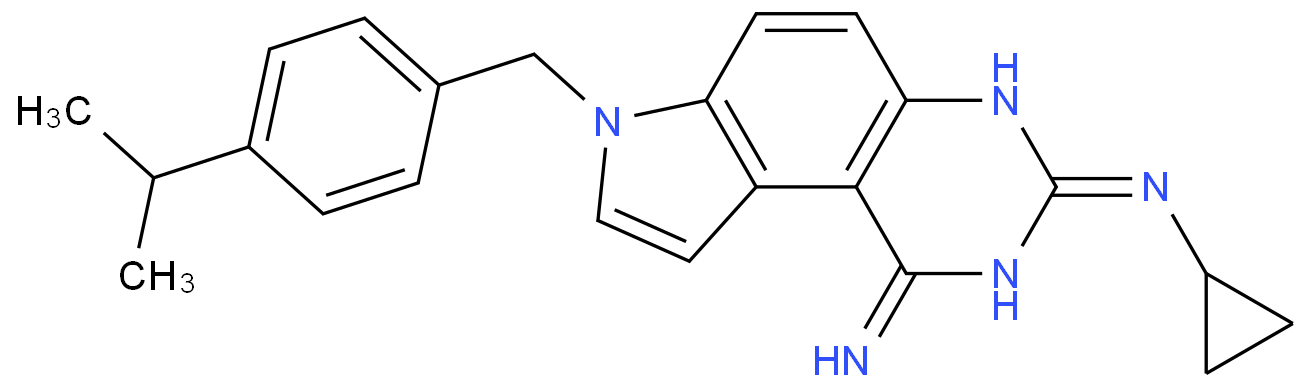 N3-CYCLOPROPYL-7-[[4-(1-METHYLETHYL)PHENYL]METHYL]-7H-PYRROLO[3,2-F]QUINAZOLINE-1,3-DIAMINE DIHYDROCHLORIDE
