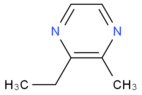 2-乙基-3-甲基吡嗪化学结构式