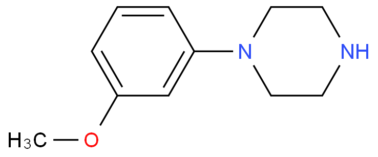 1-(3-甲氧基苯基)哌嗪化学结构式
