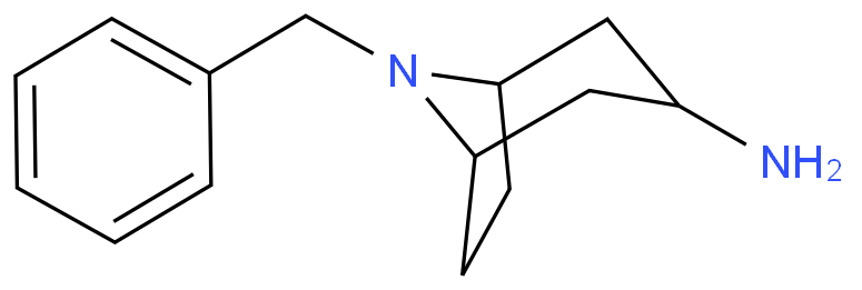 外向-8-苄基-8-氮杂双环[3.2.1]辛-3-胺化学结构式