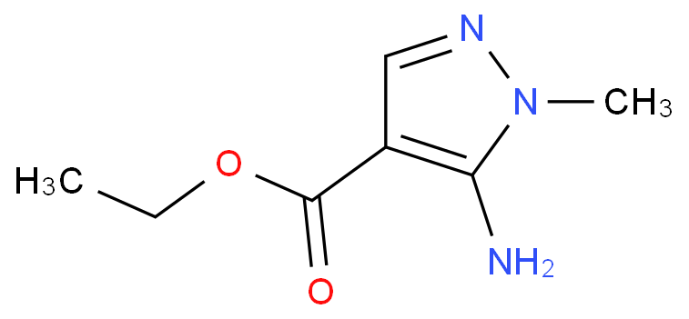 5-氨基-1-甲基吡唑-4-甲酸乙酯化学结构式