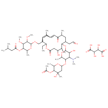 酒石酸乙酰异戊酰泰乐菌素化学结构式