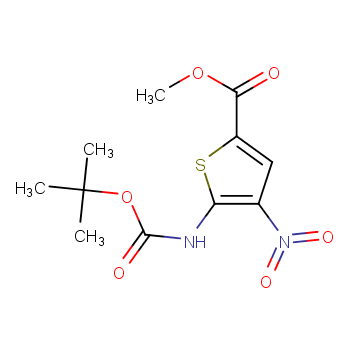 5-((叔丁氧羰基)氨基)-4-硝基噻吩-2-羧酸甲酯/1351238-59-9