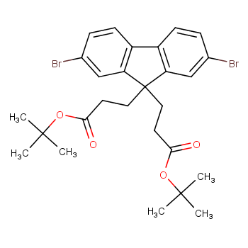 二-叔-丁基 3,3-(2,7-二溴-9H-芴-9,9-叉基)二丙酯CAS：1030632-69-9