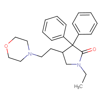 1-ethyl-4-(2-morpholin-4-ylethyl)-3,3-diphenylpyrrolidin-2-one
