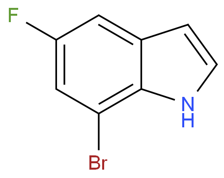 7-溴-5-氟吲哚化学结构式