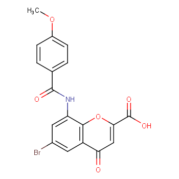 6-溴-8-(4-甲氧基苯甲酰氨基)-4-氧代-4H-苯并吡喃-2-羧酸CAS1443367-20-1；专业试剂/现货