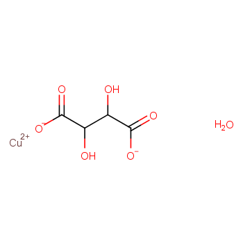 酒石酸铜(II)水合物化学结构式