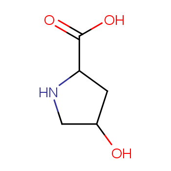 L-羟基脯氨酸化学结构式