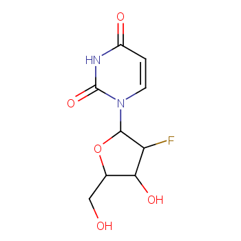 2'-氟-2'-脱氧尿苷化学结构式