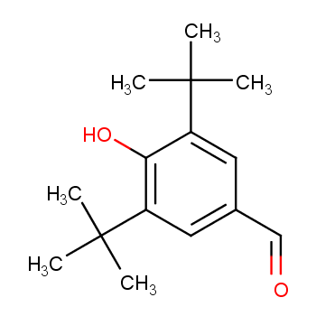 3,5-二叔丁基-4-羟基苯甲醛化学结构式