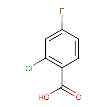 2-氯-4-氟苯甲酸化学结构式