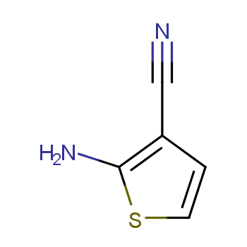 2-氨基-3-氰基噻吩化学结构式