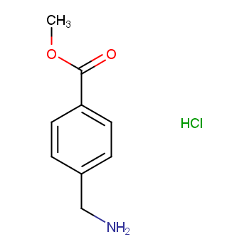 4-氨甲基苯甲酸甲酯盐酸盐化学结构式