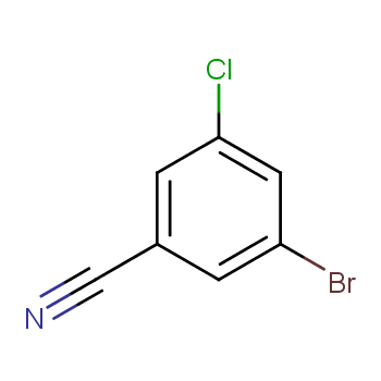 3-溴-5-氯苯腈化学结构式