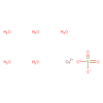 Copper sulfate pentahydrate structure