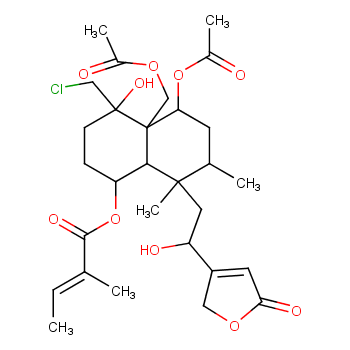 氯代筋骨草素价格, Ajugamarin chlorohydrin对照品, CAS号:85447-27-4