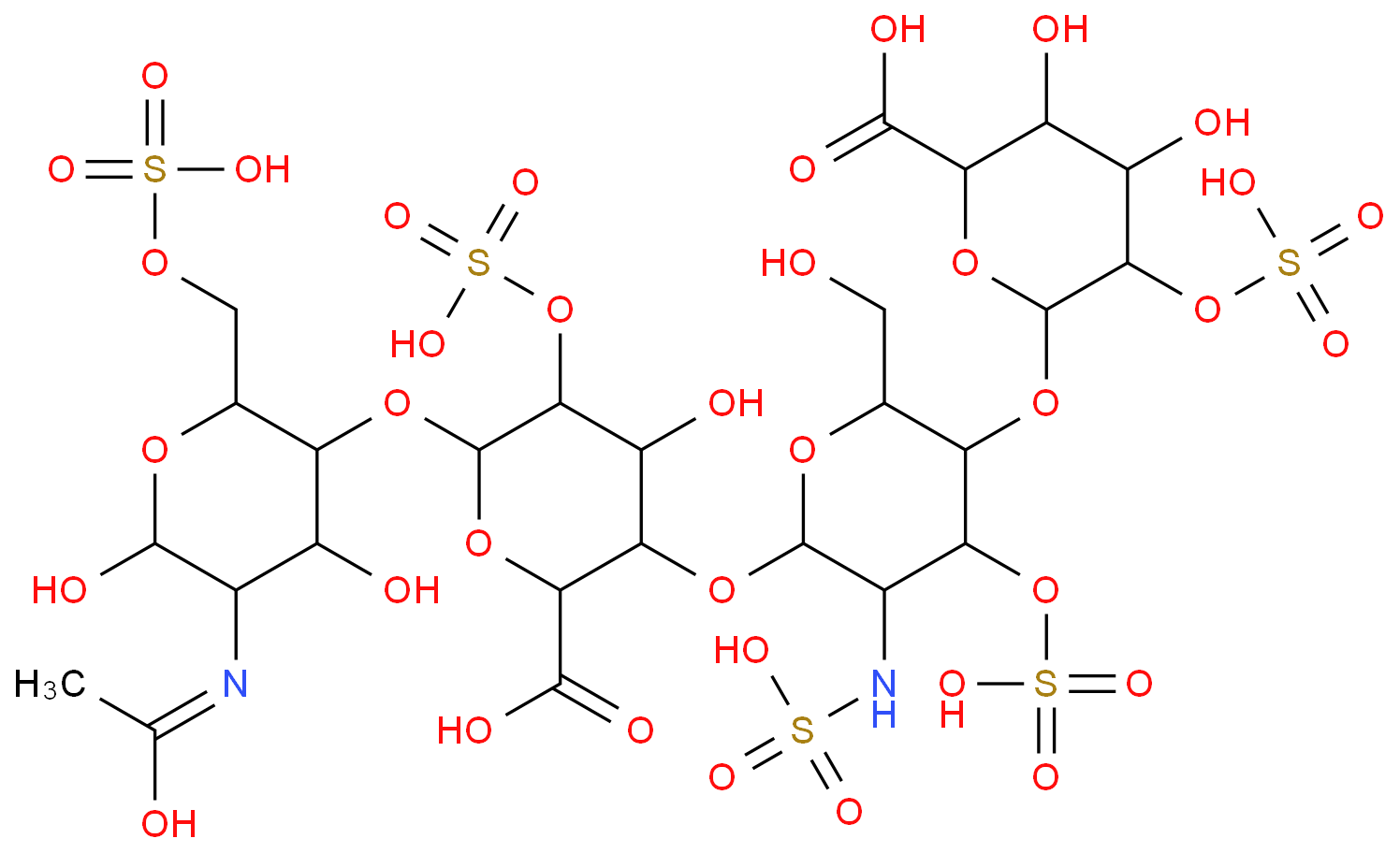 肝素化学结构式