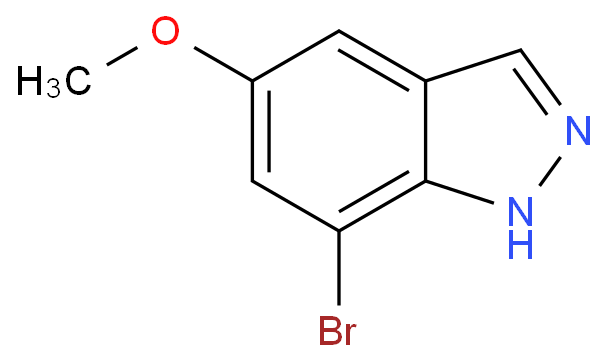 7-溴-5-甲氧基-1H-吲唑化学结构式