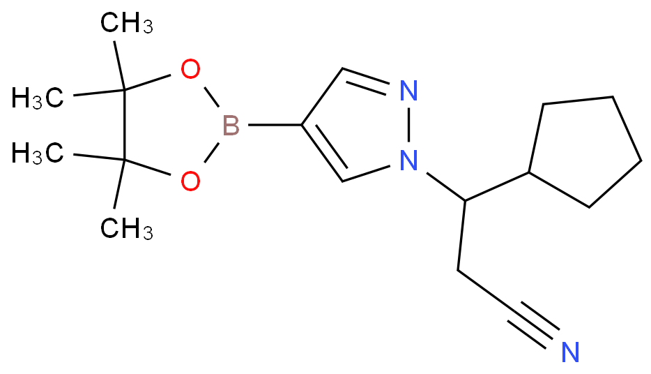 3-环戊基-3-(4-(4,4,5,5-四甲基-1,3,2-二氧硼杂环戊烷-2-基)-1H-吡唑-1-基)丙腈；现货供应
