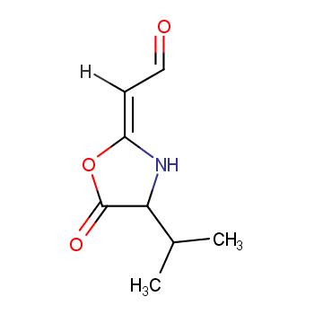 Acetaldehyde, [4-(1-methylethyl)-5-oxo-2-oxazolidinylidene]- (9CI)